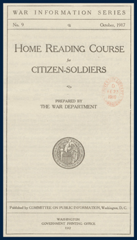 War Information Series, No. 9. Home Reading Course for Citizen-Soldiers. Courtesy of Cambridge University Library